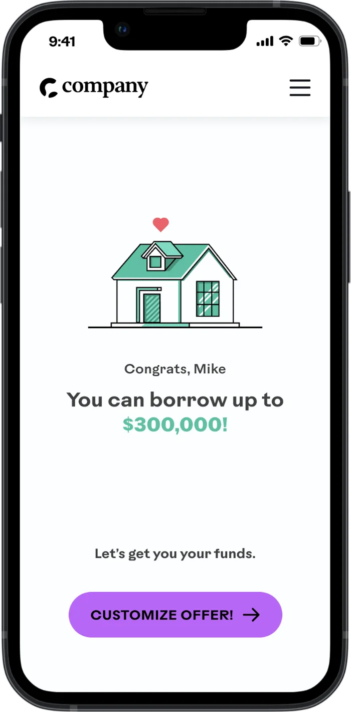 Pre-qualification result: “You can borrow up to $300,000”