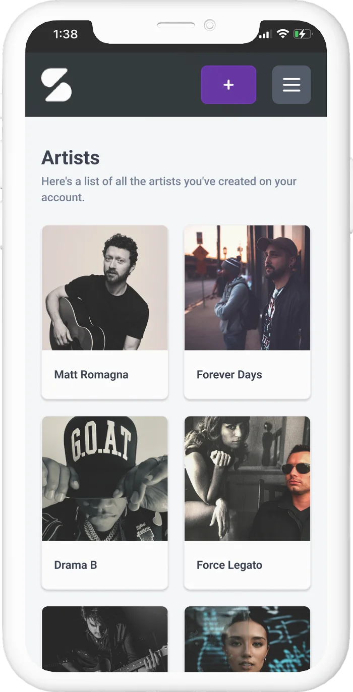 Label roster of artists
